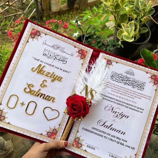Customizable Acrylic Nikkah Book / Plate – Personalized
