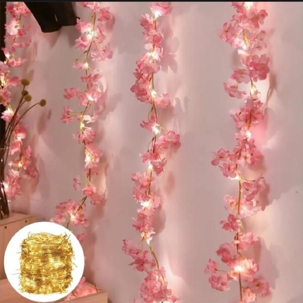 Cherry Blossom String Lights – 20 LED Decorative Fairy Lights