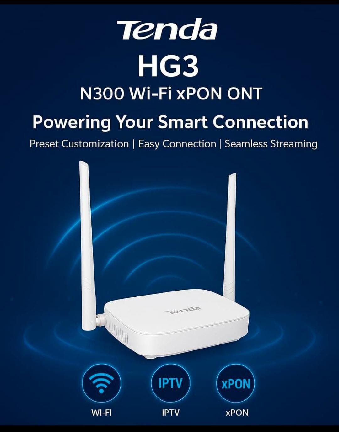Tenda_HG3_N300_Wi-Fi_xPON_ONT_router Tenda HG3 N300 Wi-Fi xPON ONT Router